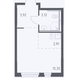 0-Студия 21-27м²